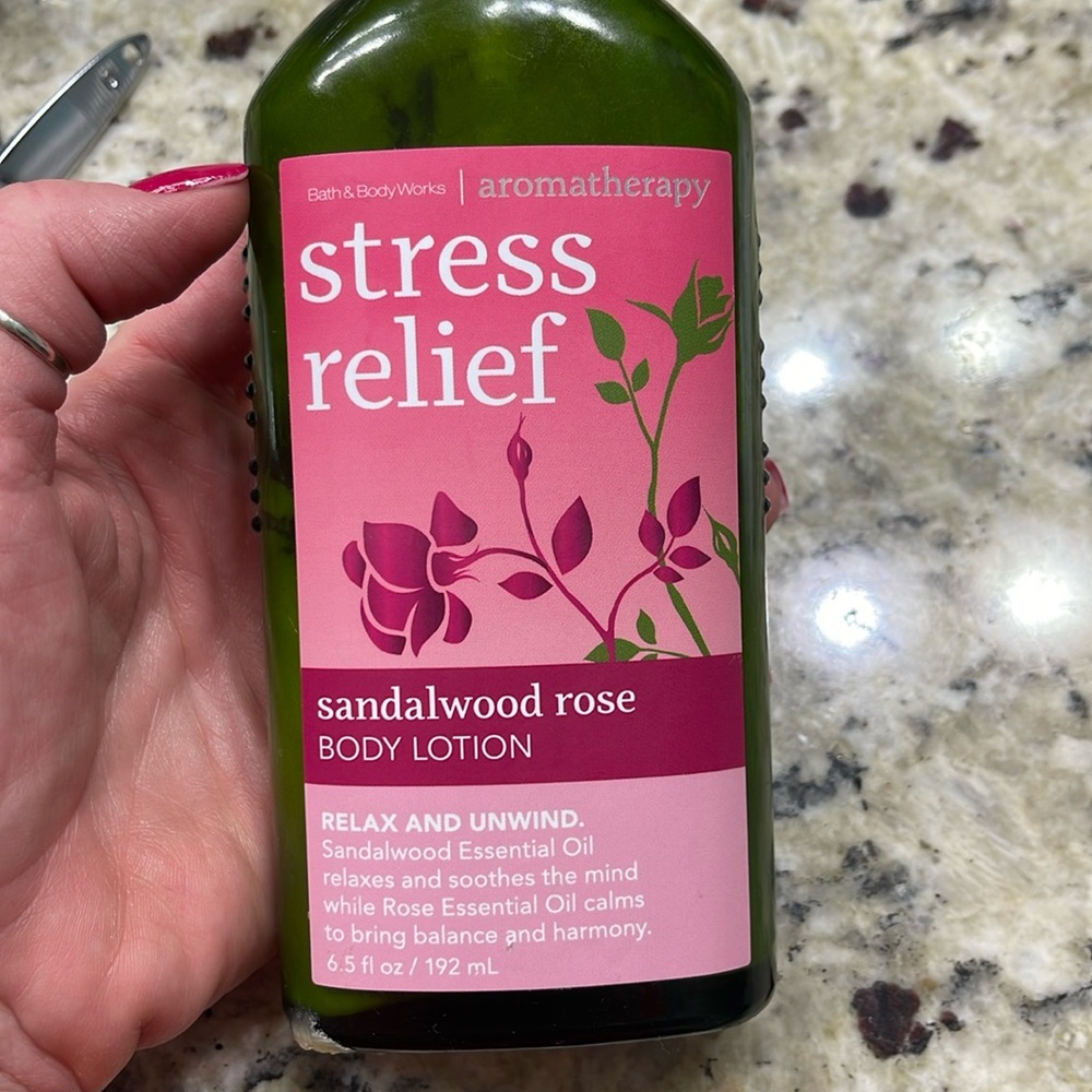 Bath and body works Sandalwood rose stress relief body lotion